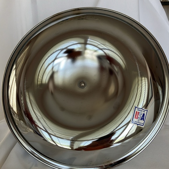 KROMEX MCM Chrome RelishTray With 3 Crystal Bowls On Chrome Lazy Susan - Picture 6 of 16